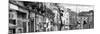 Cuba Fuerte Collection Panoramic BW - Havana Facades II-Philippe Hugonnard-Mounted Photographic Print