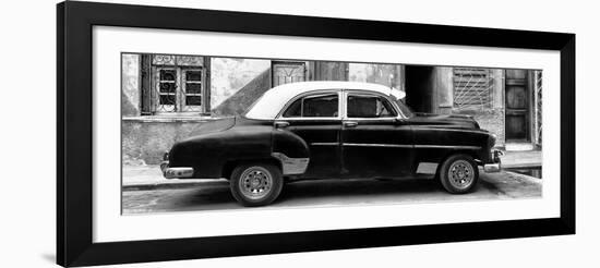 Cuba Fuerte Collection Panoramic BW - Havana's Vintage Car II-Philippe Hugonnard-Framed Photographic Print