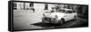 Cuba Fuerte Collection Panoramic BW - Main square of Santa Clara-Philippe Hugonnard-Framed Stretched Canvas