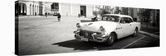 Cuba Fuerte Collection Panoramic BW - Main square of Santa Clara-Philippe Hugonnard-Stretched Canvas