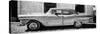 Cuba Fuerte Collection Panoramic BW - Old American Classic Car IV-Philippe Hugonnard-Stretched Canvas