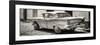 Cuba Fuerte Collection Panoramic BW - Old American Classic Car-Philippe Hugonnard-Framed Photographic Print