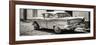 Cuba Fuerte Collection Panoramic BW - Old American Classic Car-Philippe Hugonnard-Framed Photographic Print