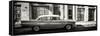 Cuba Fuerte Collection Panoramic BW - Old Car in Havana-Philippe Hugonnard-Framed Stretched Canvas