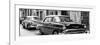 Cuba Fuerte Collection Panoramic BW - Old Cars Chevrolet-Philippe Hugonnard-Framed Photographic Print