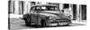 Cuba Fuerte Collection Panoramic BW - Old Chevrolet II-Philippe Hugonnard-Stretched Canvas