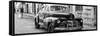 Cuba Fuerte Collection Panoramic BW - Old Chevrolet in Havana II-Philippe Hugonnard-Framed Stretched Canvas