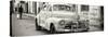 Cuba Fuerte Collection Panoramic BW - Old Chevrolet in Havana-Philippe Hugonnard-Stretched Canvas