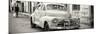 Cuba Fuerte Collection Panoramic BW - Old Chevrolet in Havana-Philippe Hugonnard-Mounted Photographic Print