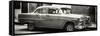Cuba Fuerte Collection Panoramic BW - Old Chevy-Philippe Hugonnard-Framed Stretched Canvas
