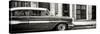 Cuba Fuerte Collection Panoramic BW - Old Classic American Car-Philippe Hugonnard-Stretched Canvas