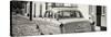 Cuba Fuerte Collection Panoramic BW - Old Ford Classic Car-Philippe Hugonnard-Stretched Canvas