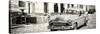 Cuba Fuerte Collection Panoramic BW - Old Taxi in Trinidad-Philippe Hugonnard-Stretched Canvas