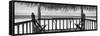 Cuba Fuerte Collection Panoramic BW - Paradise Beach Hut II-Philippe Hugonnard-Framed Stretched Canvas