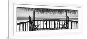 Cuba Fuerte Collection Panoramic BW - Paradise Beach Hut II-Philippe Hugonnard-Framed Photographic Print