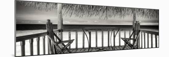 Cuba Fuerte Collection Panoramic BW - Paradise Beach Hut-Philippe Hugonnard-Mounted Photographic Print