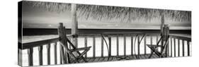 Cuba Fuerte Collection Panoramic BW - Paradise Beach Hut-Philippe Hugonnard-Stretched Canvas