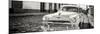 Cuba Fuerte Collection Panoramic BW - Plymouth Classic Car-Philippe Hugonnard-Mounted Photographic Print