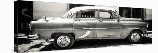 Cuba Fuerte Collection Panoramic BW - Retro Car-Philippe Hugonnard-Stretched Canvas