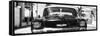 Cuba Fuerte Collection Panoramic BW - Retro Chevy-Philippe Hugonnard-Framed Stretched Canvas