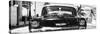 Cuba Fuerte Collection Panoramic BW - Retro Chevy-Philippe Hugonnard-Stretched Canvas