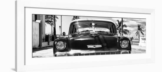 Cuba Fuerte Collection Panoramic BW - Retro Chevy-Philippe Hugonnard-Framed Photographic Print
