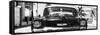 Cuba Fuerte Collection Panoramic BW - Retro Chevy-Philippe Hugonnard-Framed Stretched Canvas