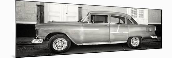 Cuba Fuerte Collection Panoramic BW - Retro Classic Car-Philippe Hugonnard-Mounted Photographic Print