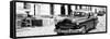 Cuba Fuerte Collection Panoramic BW - Retro Taxi in Trinidad-Philippe Hugonnard-Framed Stretched Canvas