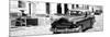 Cuba Fuerte Collection Panoramic BW - Retro Taxi in Trinidad-Philippe Hugonnard-Mounted Photographic Print