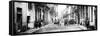 Cuba Fuerte Collection Panoramic BW - Street Scene in Havana III-Philippe Hugonnard-Framed Stretched Canvas