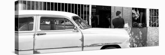 Cuba Fuerte Collection Panoramic BW - Street Scene-Philippe Hugonnard-Stretched Canvas