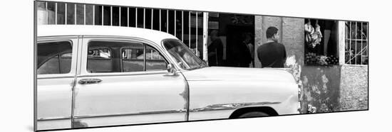 Cuba Fuerte Collection Panoramic BW - Street Scene-Philippe Hugonnard-Mounted Photographic Print