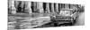 Cuba Fuerte Collection Panoramic BW - Taxi of Havana II-Philippe Hugonnard-Mounted Photographic Print