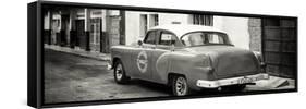 Cuba Fuerte Collection Panoramic BW - Taxi Pontiac 1953-Philippe Hugonnard-Framed Stretched Canvas