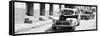 Cuba Fuerte Collection Panoramic BW - Taxis in Trinidad II-Philippe Hugonnard-Framed Stretched Canvas