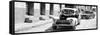 Cuba Fuerte Collection Panoramic BW - Taxis in Trinidad II-Philippe Hugonnard-Framed Stretched Canvas