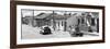 Cuba Fuerte Collection Panoramic BW - Trinidad Colorful Street Scene III-Philippe Hugonnard-Framed Photographic Print