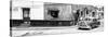 Cuba Fuerte Collection Panoramic BW - Trinidad Street Scene II-Philippe Hugonnard-Stretched Canvas