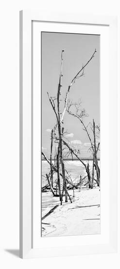 Cuba Fuerte Collection Panoramic BW - Tropical Wild Beach II-Philippe Hugonnard-Framed Photographic Print