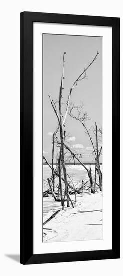 Cuba Fuerte Collection Panoramic BW - Tropical Wild Beach II-Philippe Hugonnard-Framed Photographic Print