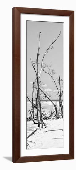 Cuba Fuerte Collection Panoramic BW - Tropical Wild Beach II-Philippe Hugonnard-Framed Photographic Print