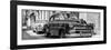 Cuba Fuerte Collection Panoramic BW - Two Chevrolet Cars II-Philippe Hugonnard-Framed Photographic Print