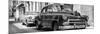 Cuba Fuerte Collection Panoramic BW - Two Chevrolet Cars II-Philippe Hugonnard-Mounted Photographic Print
