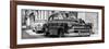 Cuba Fuerte Collection Panoramic BW - Two Chevrolet Cars II-Philippe Hugonnard-Framed Photographic Print