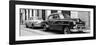 Cuba Fuerte Collection Panoramic BW - Two Classic Cars-Philippe Hugonnard-Framed Photographic Print