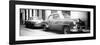 Cuba Fuerte Collection Panoramic BW - Two Old Classic Cars-Philippe Hugonnard-Framed Photographic Print