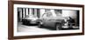 Cuba Fuerte Collection Panoramic BW - Two Old Classic Cars-Philippe Hugonnard-Framed Photographic Print