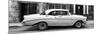 Cuba Fuerte Collection Panoramic BW - Vintage American Car II-Philippe Hugonnard-Mounted Photographic Print