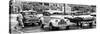 Cuba Fuerte Collection Panoramic BW - Vintage American Car Taxi of Havana II-Philippe Hugonnard-Stretched Canvas